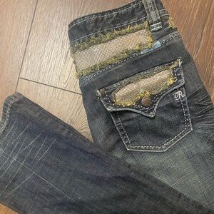 Rock and Roll cowgirl mid rise dark denim 30x34 jeans